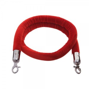 Elegant Red Velvet Barrier Rope – Event Crowd Control